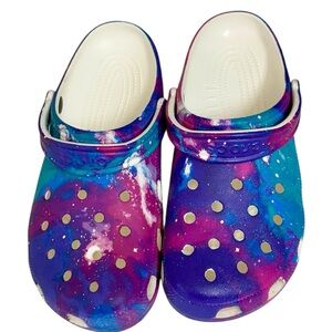 CROCS Adult Shoes in Purple and Blue- Size 9Men & 11 women